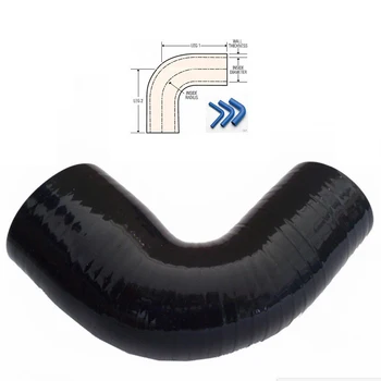 

90 degree 3.0 to 3.25" 76 to 83mm Reducer elbow bend Silicon hose pipe