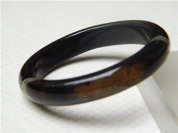 

NEW FASHION VERVE 100% NATURAL FLOWER BLACK onyx stone BRACELET BRACELETS 58.5MM