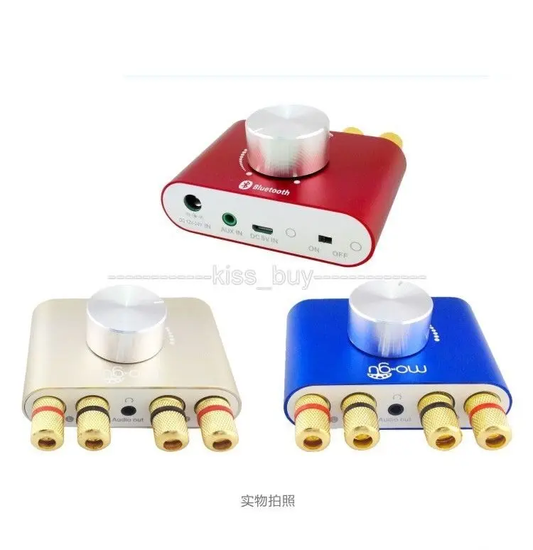 Mini Hifi 30W+30W Stereo Bluetooth Audio Power Amplifier Headphone AMP 12V-24V