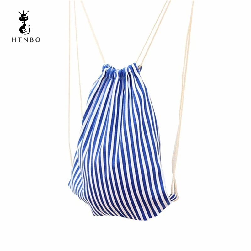 

Women Backpack Canvas Bag for School Teenagers blue white Back Pack Drawstring Bag Fold over Backpack female Travel Bag Rucksack