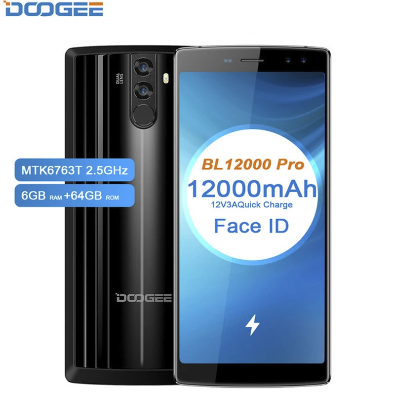 DOOGEE BL12000 Pro Android 7 1 6 0 &quotFHD + 18:9 полный Экран MTK6763T Восьмиядерный ГБ Оперативная