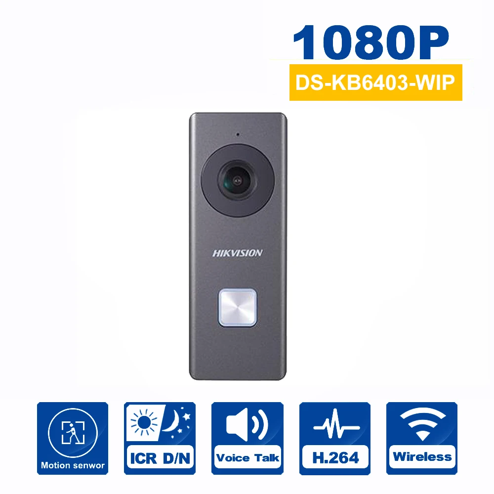 

Hik Original Wifi Door Bell DS-KB6403-WIP With Camera support Motion Detection Two way Audio HIK-Connect Wireless Door Phone