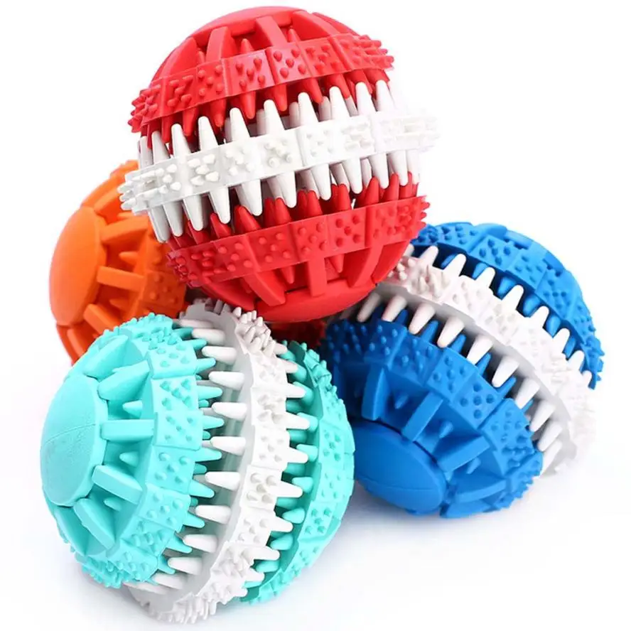 Transer Hot Fashion Pet Dogs Chewing Rubber Toys Round Ball For Biting