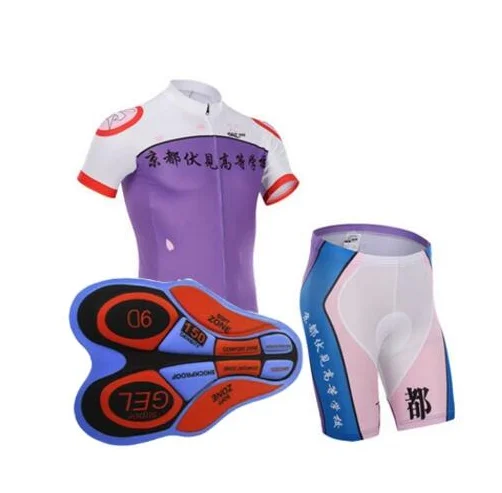 Yowamushi педаль Sohoku Ciclismo Джерси de Manga Corta Ciclismo ropa de Hombre Verano Ropa Ciclismo de Монтана гоночная спортивная одежда - Цвет: Серебристый