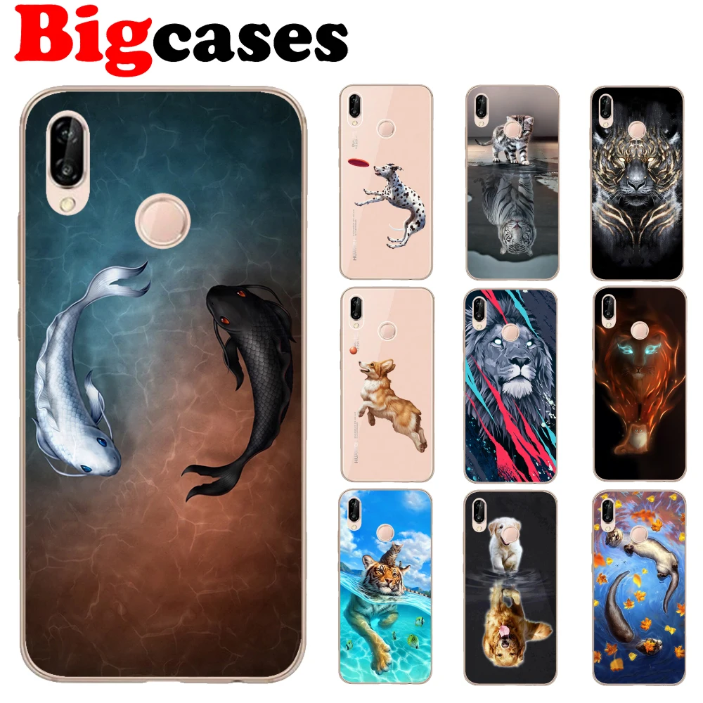 

Soft TPU Funda For Huawei P8 P9 Lite 2017 P10 Plus P20 Lite Pro Case Cover Silicone Coque Tiger Lion Wolf Fox Fish Phone Shell