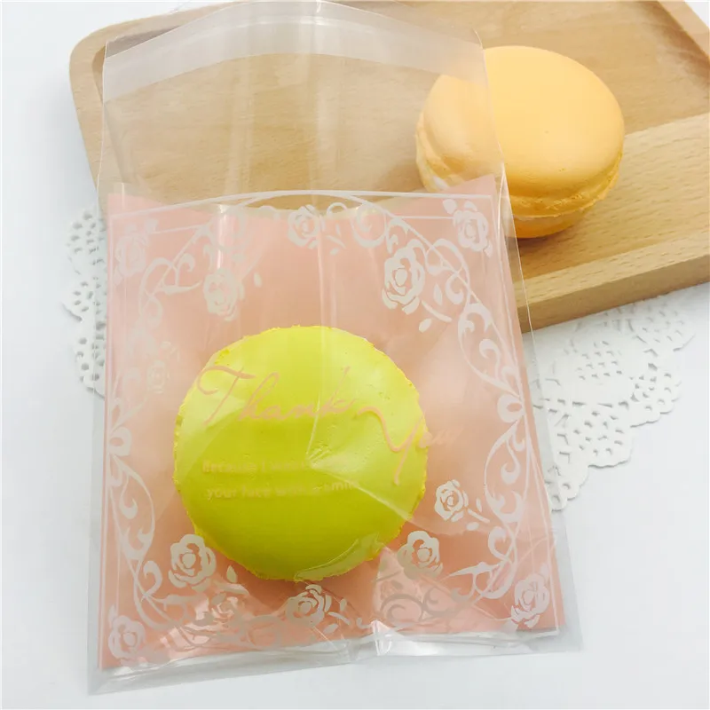 100pcs Self Adhesive Cookie Bags Thank You Design Lovely Bulk Favor Gift SS3