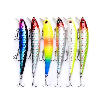 

30Pcs Swimbait Crank bait Minnow Fishing Lure 12cm 14g Artificial 3D Fish Eye Minnow Lures Fake High Imitation Bent Bait