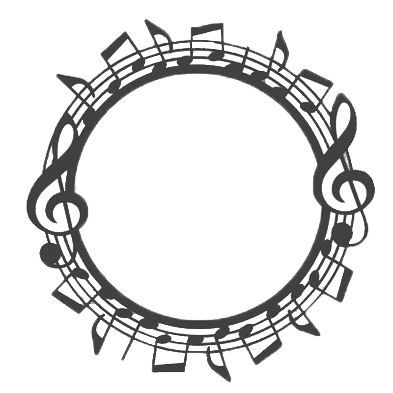 

Round Music Border Craft Die Metal Cutting Dies for DIY Scrapbooking Decorations Cut Paper Card Making Stencil 128*133mm
