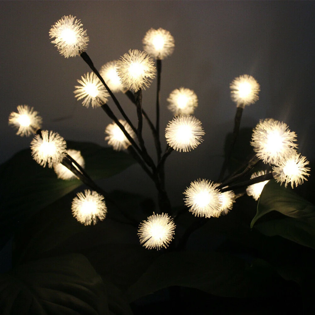 

Outdoor Home Wedding Led Decoration Tree Shape Backyard Patio Pathway Solar Light Flower Blossom Landscape Garden Stake
