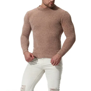

Sweater Pullover Men 2018 Male Brand Casual Slim Sweaters Men Thickened Medium O-Neck Knitted Wool Hedging Men'S Sweater