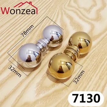 

Dia.32mm Chrome Silver/Golden Alumina Oxide Glass Door Handle Symmetrical Handle Bathroom Shower Cabinet Handle with Screw #7130