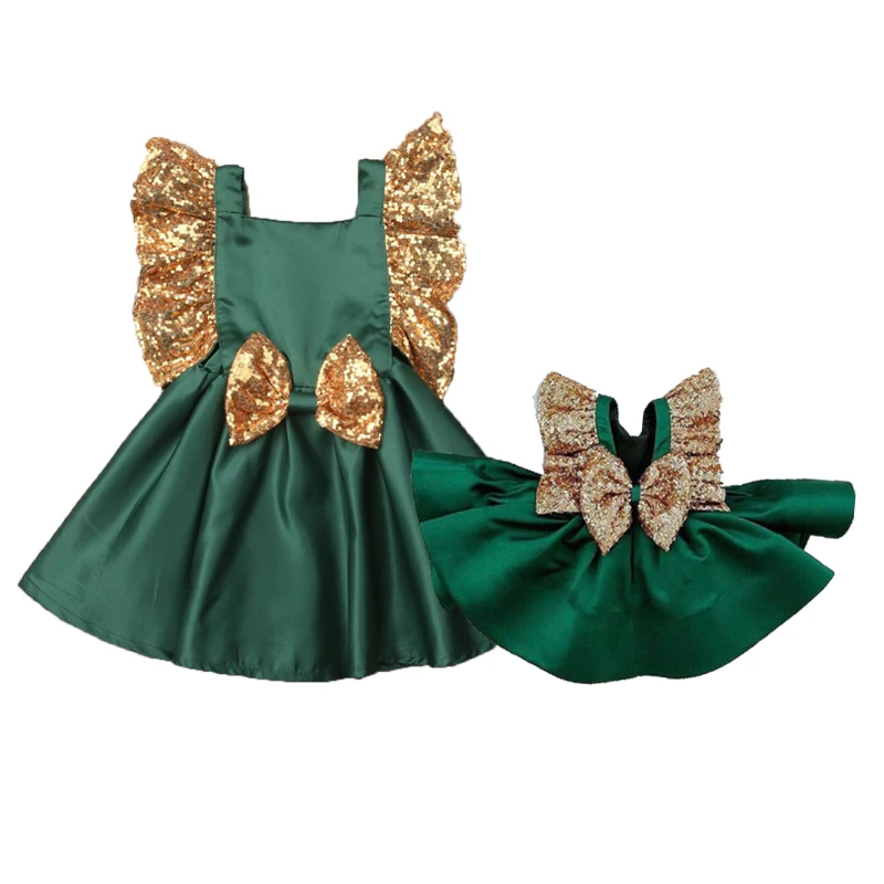 

Emmababy 2018 Kids Baby Girl Ruffles Sequins Bowknot Dress Wedding Party Princess Formal Dresses Cute 1-6T
