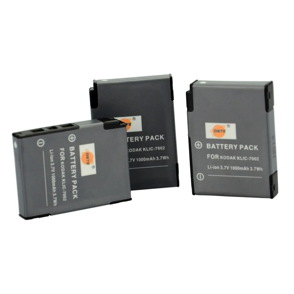 DSTE 3PCS KLIC 7002 Rechargeable Battery for KODAK EasyShare V530 V530