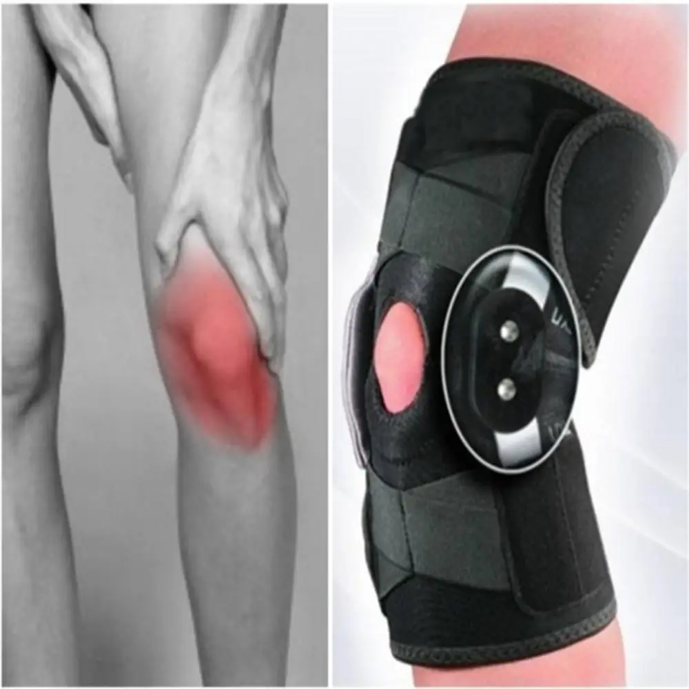 Online Rodillera deportiva de seguridad profesional soporte estabilizador con almohadilla de soporte de rodilla ajustable con bisagras Protector de rodilla transpirable