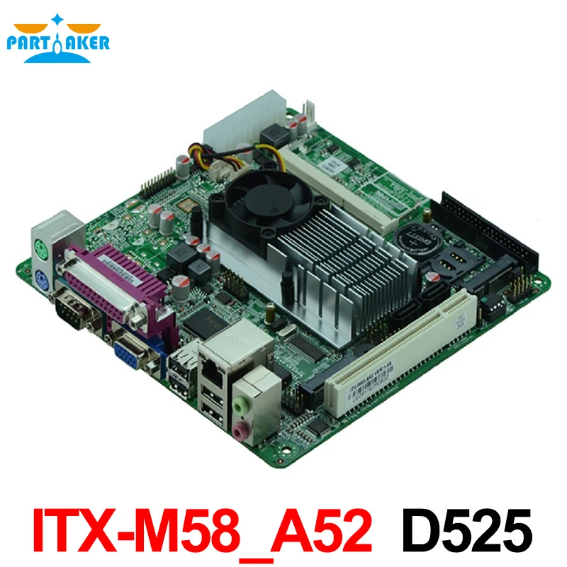 Atom D525 itx-материнская плата Одиночная 18bit LVDS POS машина Промышленные материнские платы ITX-M58_A52