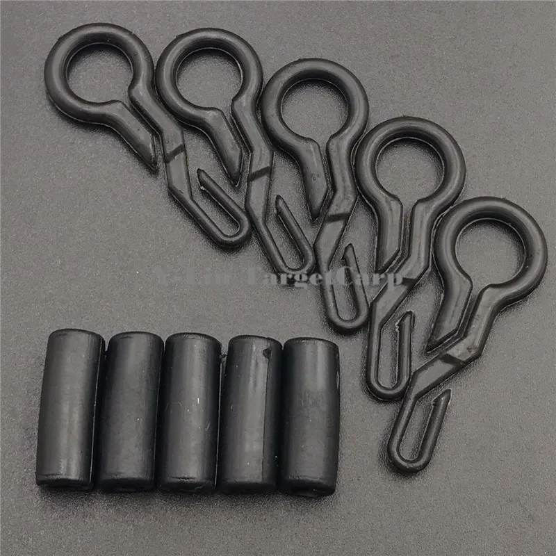 

20pcs Carp fishing sinker weight clip Back Lead Clips withTubes Strong Durable Clips Professional Fishing Terminal Tackle Tools