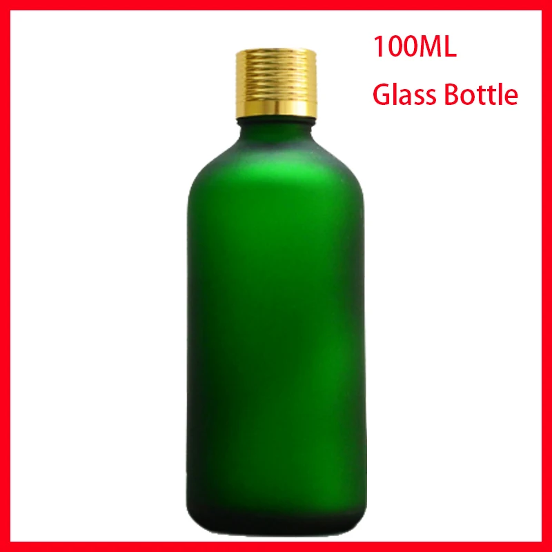 Download 100ML Green Frosted Glass Essential oil Bottle With gold ...