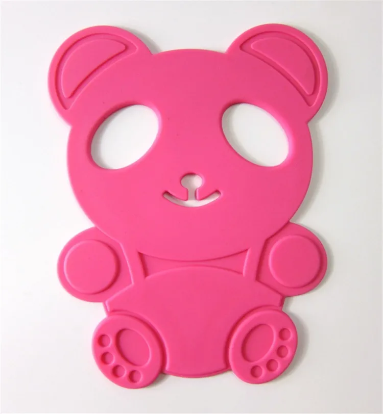 

50 pcs Little Bear silicone placemats insulation pad restaurant eat mat no-slip baking mat