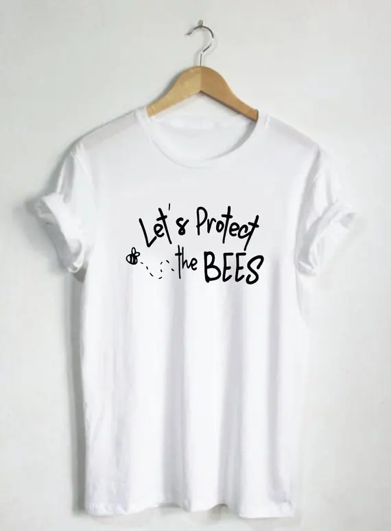 

Lets Protect The Bees - Bee Shirt Honey Tshirt Bumble Bees Beeswax Thank You Bees Kids Birthday Organic Bee Keeper Farm-F081