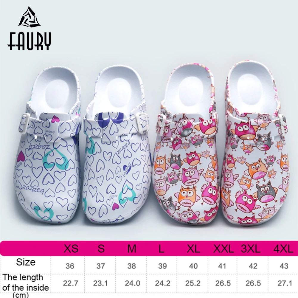 

High Quality EVA Hospital Surgical Shoe Medical Print Slippers Doctor Nurse Lab Work Non-slip Shoes Beach Footwear Comfy Slipper