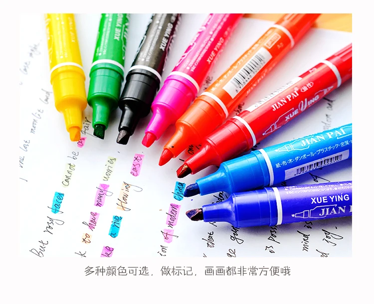 Южно-корейская масляная цветная маркерная ручка с двойной головкой, ручка для студентов, рисование рисунками, ручка для рисования, Детские художественные инструменты