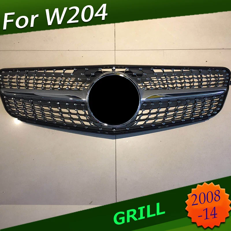 Решетка алмаза с эмблемой подходит для Mercedes Benz C-Class W204 c180 c200 c300 c250 c350 2008-2014 C63 форме