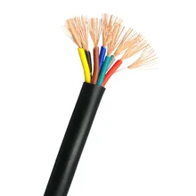 Черный провод с мягкой оболочкой 8 ядер 0,2, 0,3, 0,5 мм M2 линия управления сигналом с бескислородной медью 10 м(24,22, 20AWG