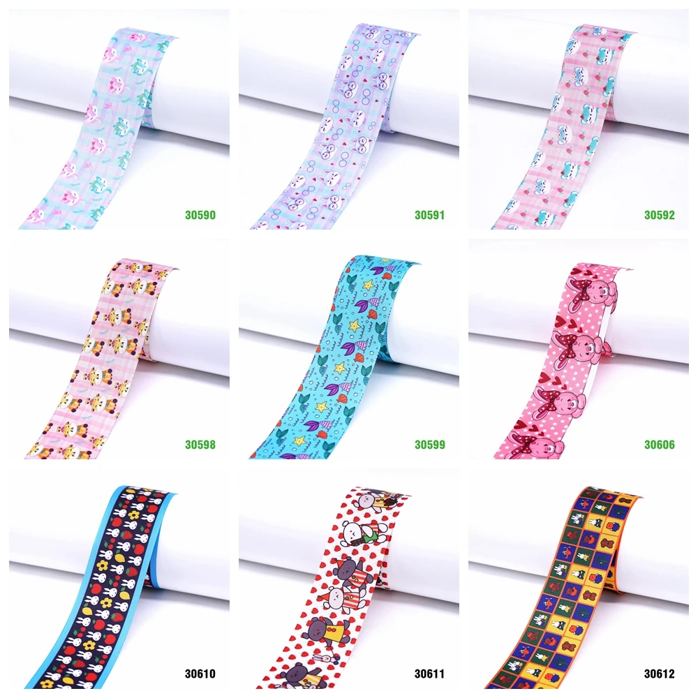 

Free shipping 2019 new arrival ribbons Hair Accessories ribbon 10 yards printed grosgrain ribbons 30606