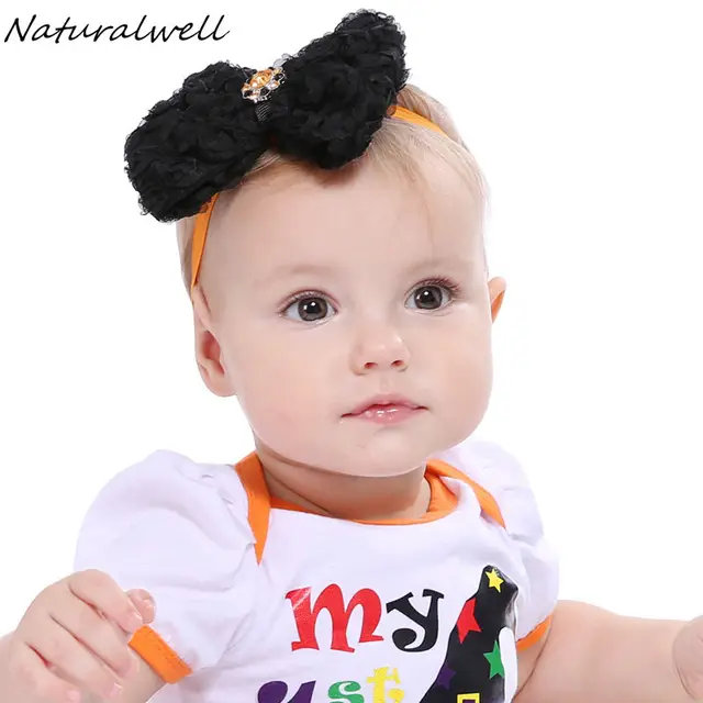 Naturalwell Halloween Baby Headband Toddler Girls Hair Bows Halloween