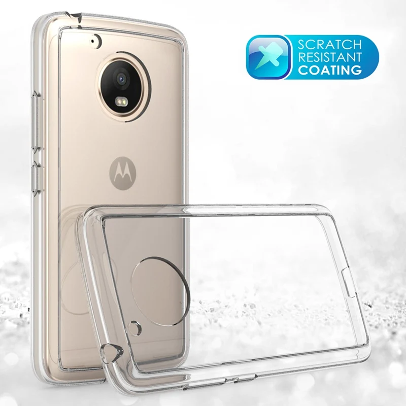 Прозрачный чехол для Motorola Moto G5 / Plus + кристально прозрачная задняя крышка
