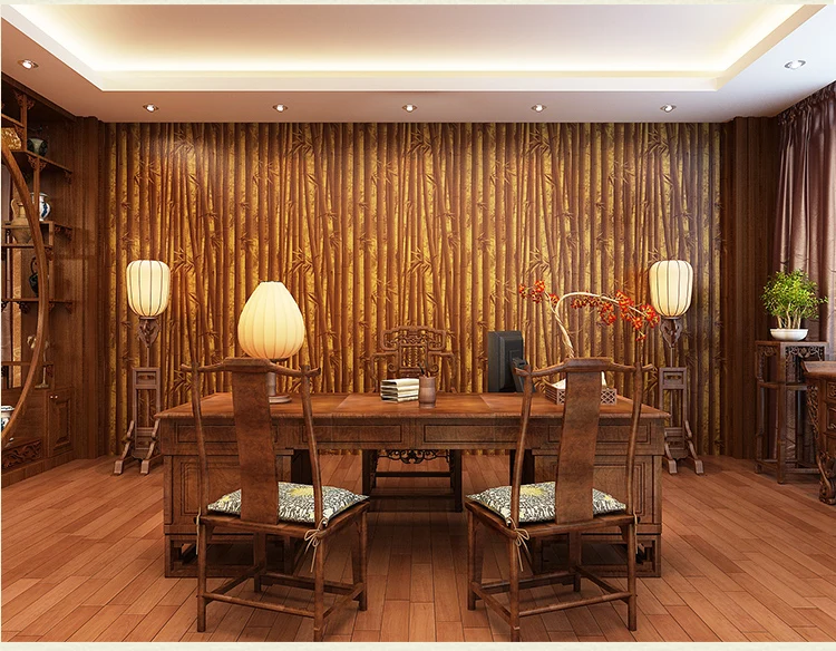 3d фон бамбуковые обои для стен в рулонах современный китайский Телевизор гостиная 3D стены завод коричневый Papel де Parede Фотообои