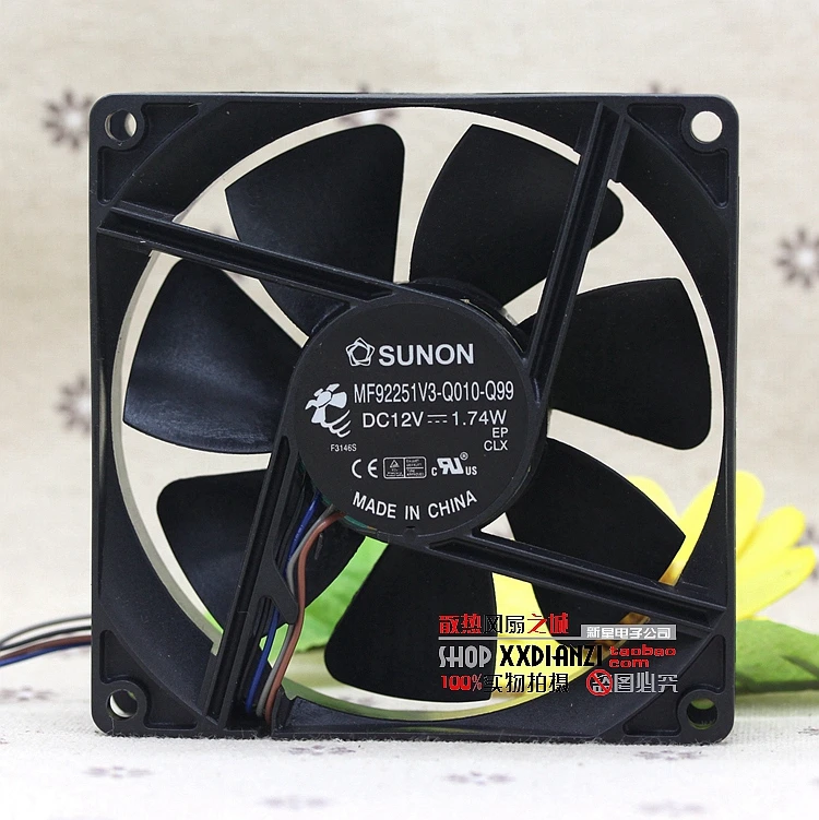 4 линейный вентилятор радиатор для Sunon 9225 12V MF92251V3 Q010 Q99 92*92*25MM 1 74 W|heat sink fan|heat sinkfan 12v |