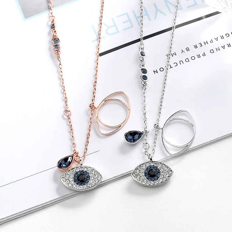 

New high quality 100% 925 silver demon eye necklace original fashion high-end brand luxury birthday gift