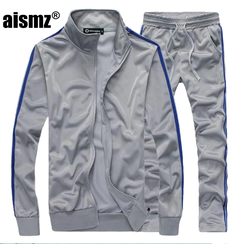 Aismz Mens Track suits spring Autumn Sportswear Men Solid color ...