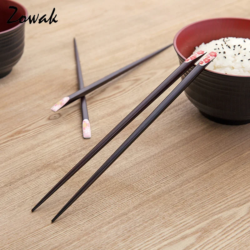 Sakura Japanese Wood Chopstick Set Reusable Classic Style Chopsticks