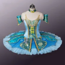 Изготовление размеров под заказ блестящие желтые классические Балетные пачки соло танец балерина костюм professional балетное платье пачка