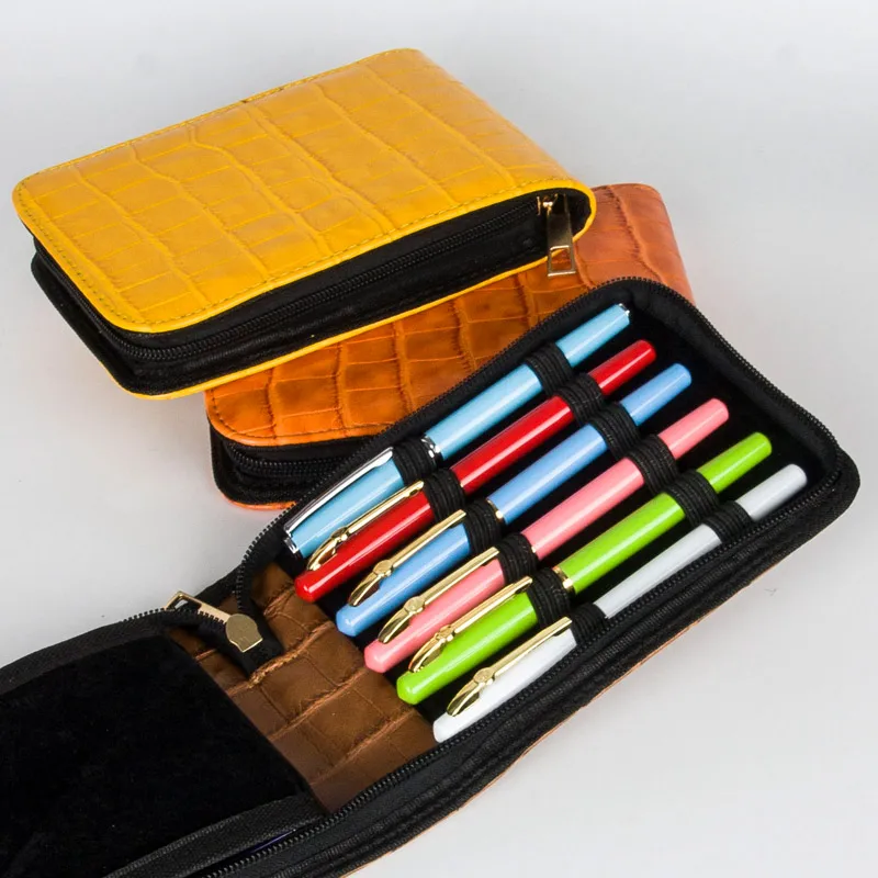 

3PCS / HIGH QUALITY LUXURY LEATHER PENCIL CASE FOR 12 PENS BALLPOINT PEN/ROLLER BALL PEN /FOUNTAIN PEN CASE HOLDER FREE SHIPPING