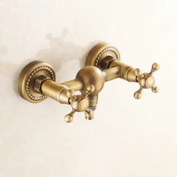 

Bathroom Part Bath shower valve mixer faucet wall mount mixer valve antique brass two handle classic shower faucet tap HJ-7860