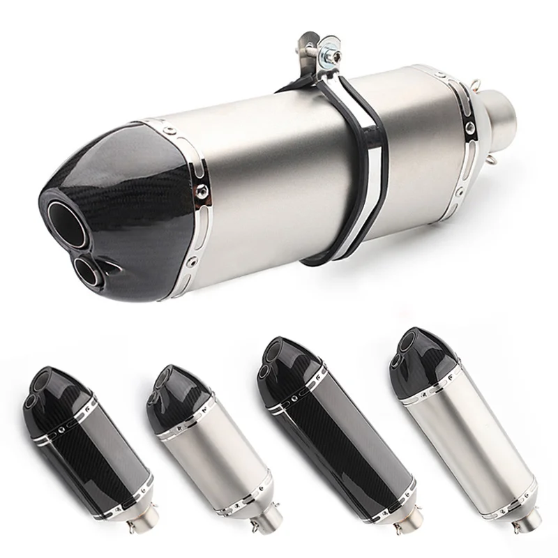 

Universal Motorcycle muffler exhaust pipe akrapovic modified escape moto carbon for Ninja400 GSX150R Z900 Smax155 GSX150R TRK502