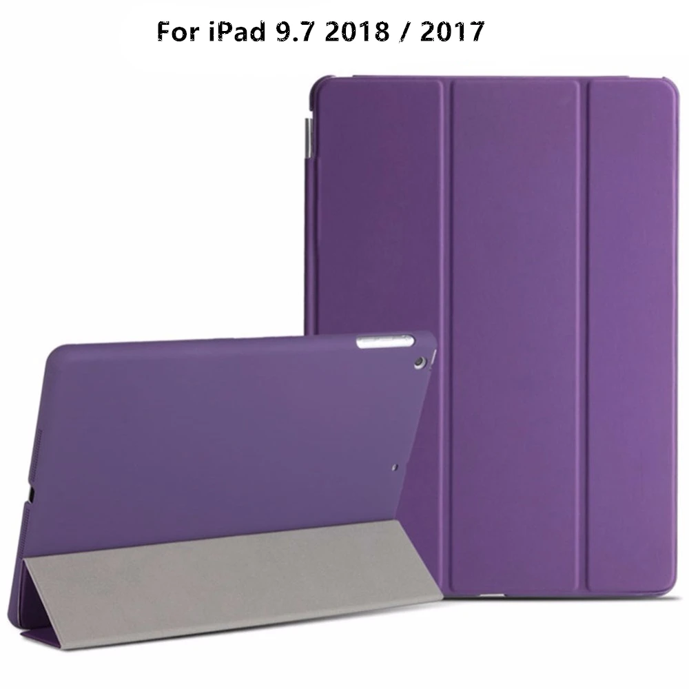 For iPad 9.7" 2018 / 2017 Smart Folio Case w/ Triple Folding