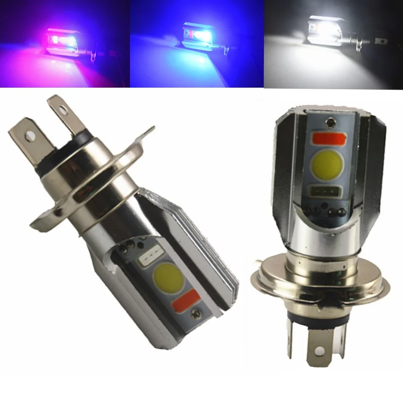 1 шт. H4 светодиодная фара мотоцикла лампы COB Led 1500LM Hi короче спереди и длиннее