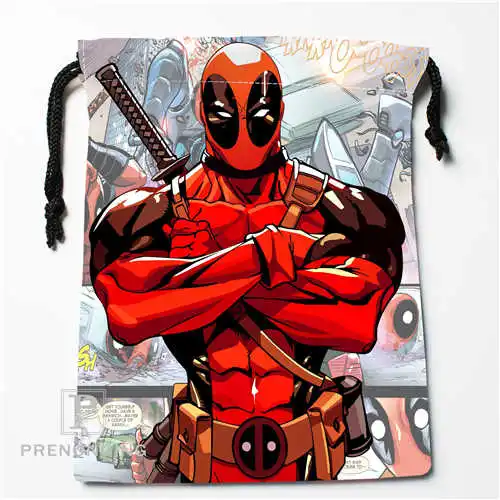 

Custom Deadpool Drawstring Bags Printing Fashion Travel Storage Mini Pouch Swim Hiking Toy Bag Size 18x22cm #171208-02