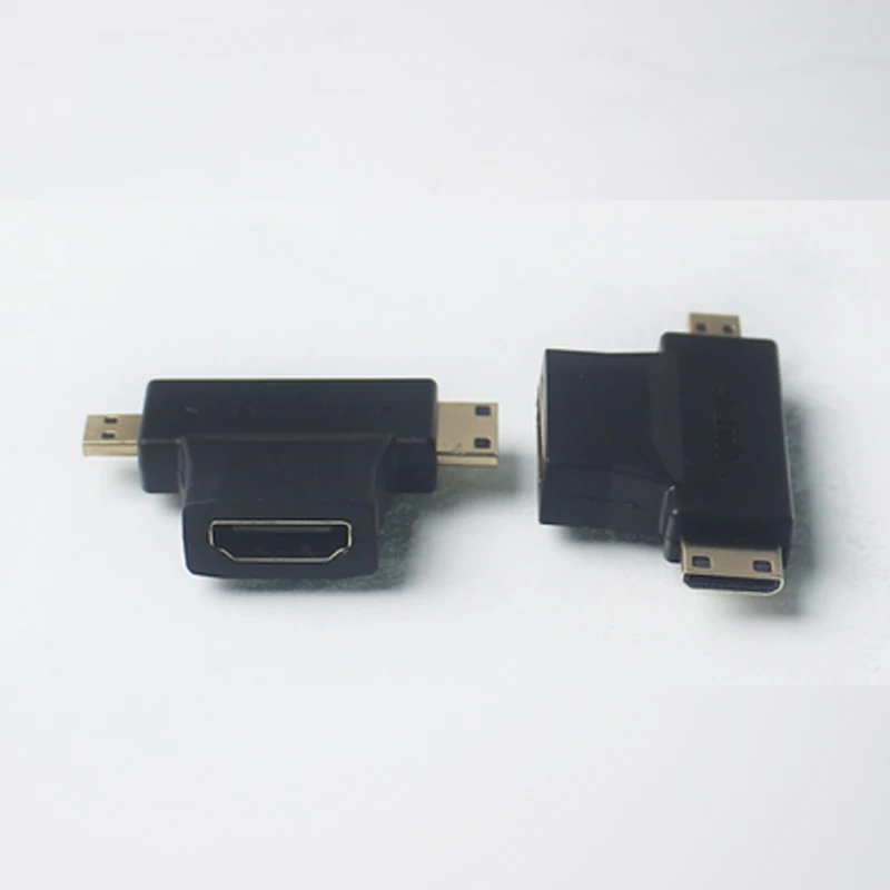 Комбо-адаптер HDMI 3 в 1, микро HDMI Мужской мини HDMI Мужской к HDMI Женский конвертер Разъем 1080 P