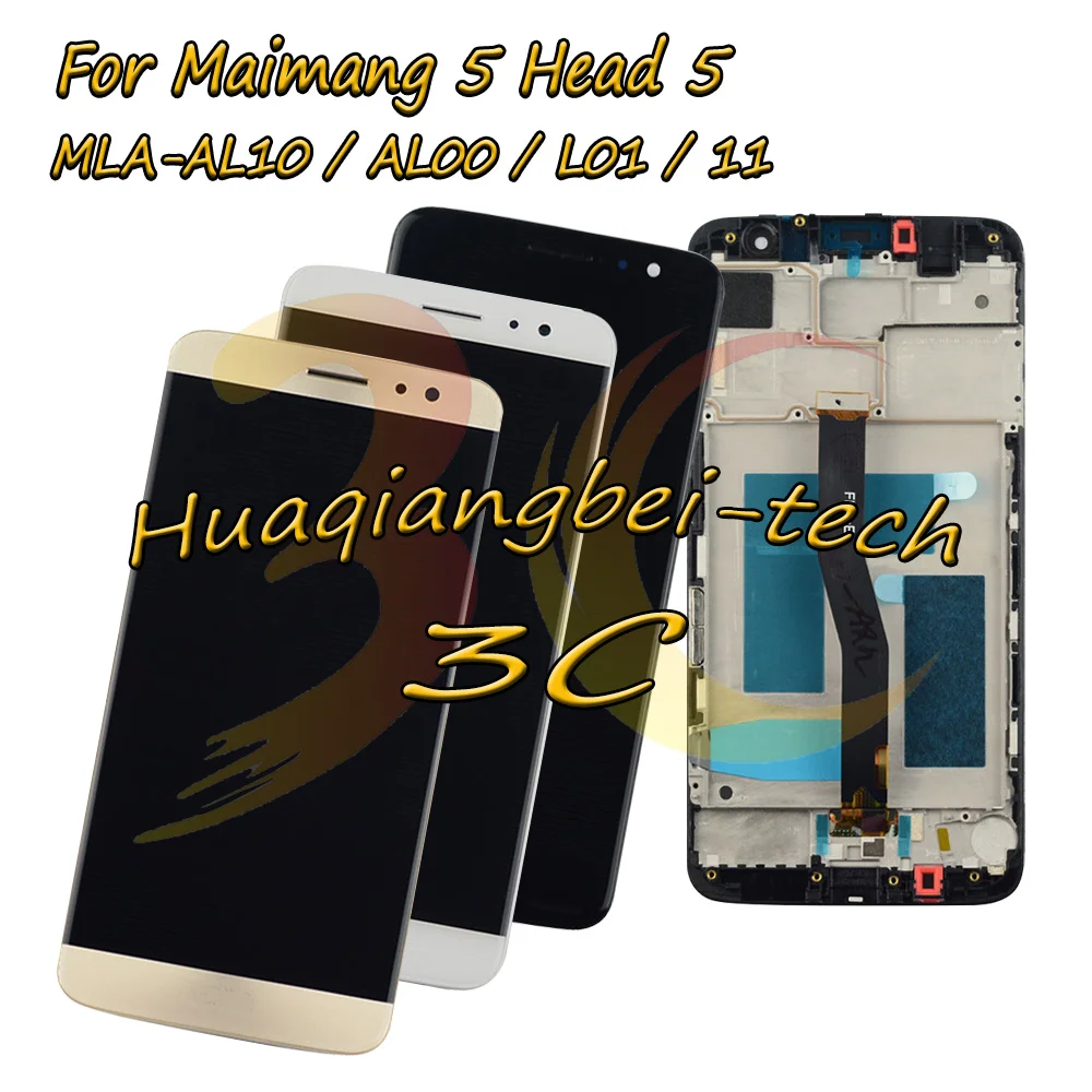 

New For Huawei Maimang 5 Head 5 MLA-AL10 MLA-AL00 MLA-L01 MLA-11 Full LCD DIsplay +Touch Screen Digitizer Assembly +Frame Cover