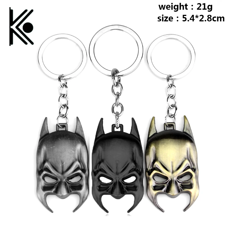 

free shipping Dc comics batman keychain Mask key chain superhero accessories llavero key ring