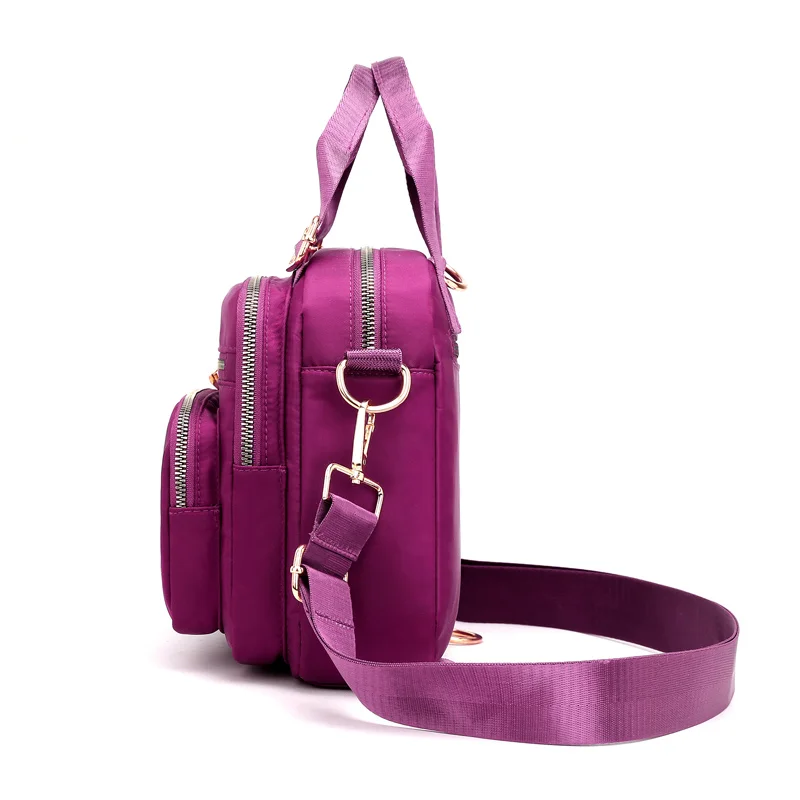 النساء حقائب كتف للماء النايلون حقيبة ساعي يد أزياء حمل Crossbody الأعلى مقبض حقيبة للنساء Sac