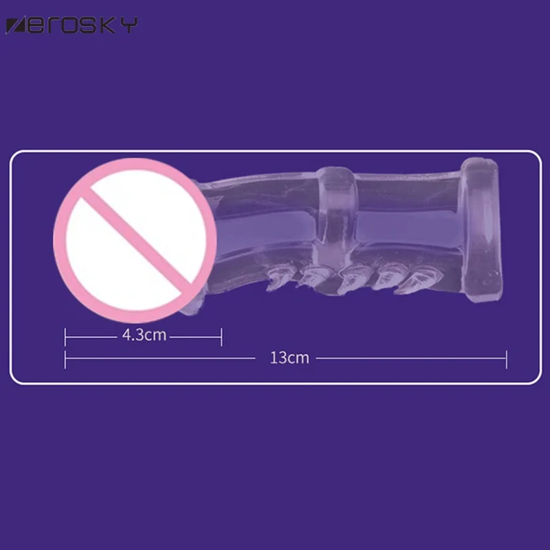 Male Penis Sleeve Cock Ring Time Delay Keel Rings Climax Massage Stimulation for Men Erotic Sex Toys Zerosky | Красота и здоровье