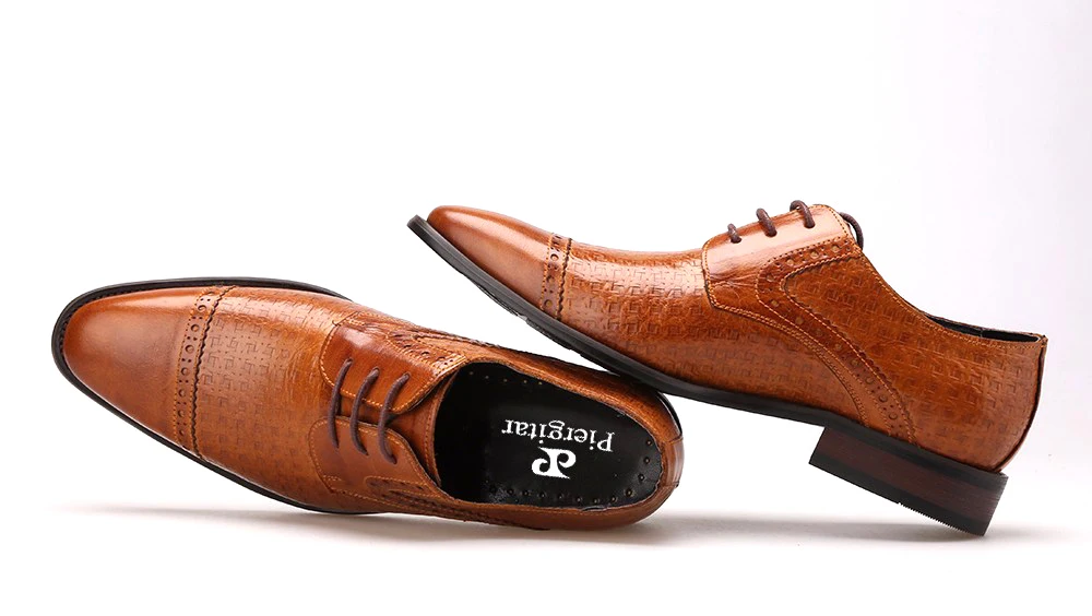 Коричневые мужские туфли из натуральной кожи, 2018, повседневные мужские туфли в итальянском стиле, модельные туфли для свадьбы и деловой