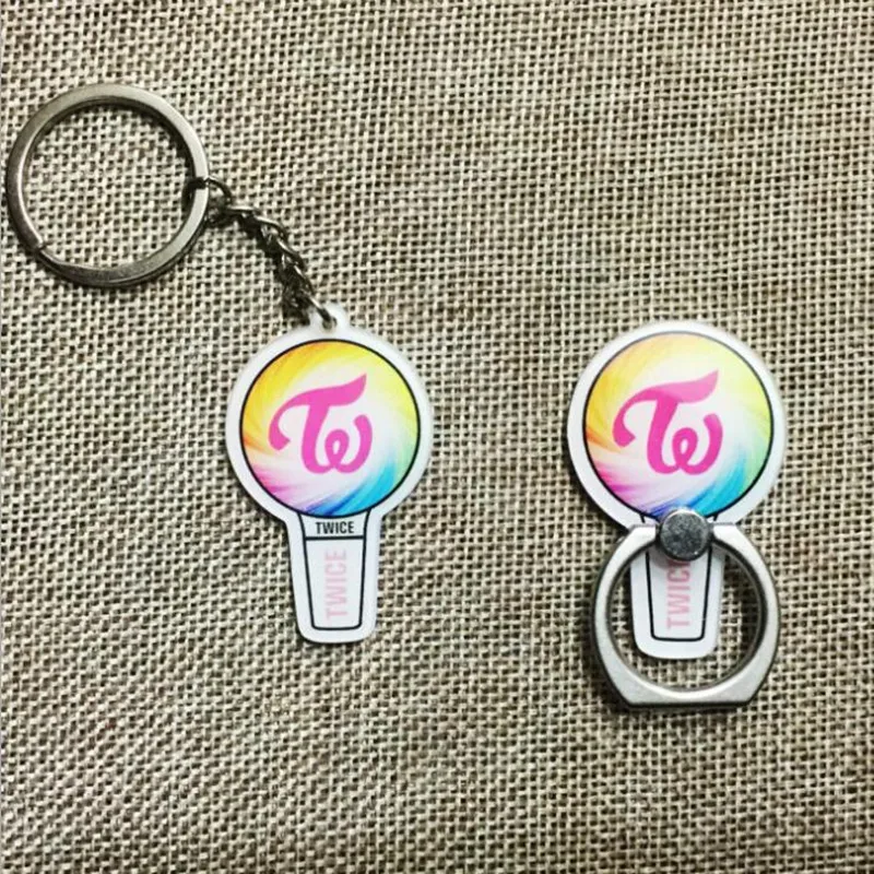

Youpop KPOP TWICE New Signal Album Twiceland Keychain Acrylic Key Chain Cartoon K-POP Key Ring Pendant Case 360 Degree Finger