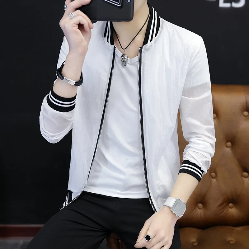 

2019 Spring Autumn New Jacket Male Korean Youth Handsome Jacket Men Trend Thin Section Gown Personality Baseball Clothing
